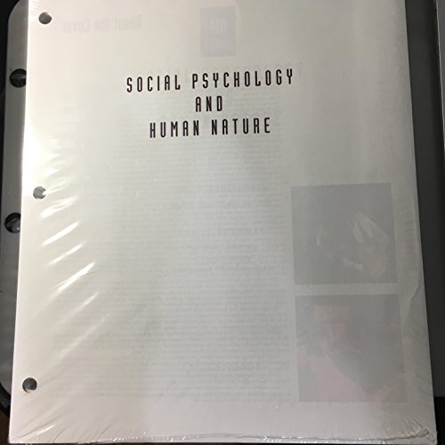 Stock image for Social Psychology and Human Nature, Comprehensive Edition, Loose-leaf Version for sale by HPB-Red