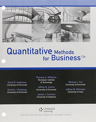 Beispielbild fr Bundle: Quantitative Methods for Business, 13th + CengageNOW, 1 term (6 months) Printed Access Card zum Verkauf von HPB-Red