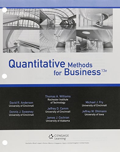 Imagen de archivo de Bundle: Quantitative Methods for Business, 13th + CengageNOW, 1 term (6 months) Printed Access Card a la venta por HPB-Red