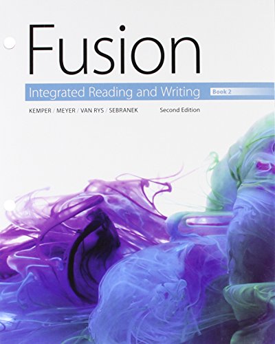 Imagen de archivo de Bundle: Fusion: Integrated Reading and Writing, Book 2, 2nd + Aplia, 1 term Printed Access Card a la venta por HPB-Red