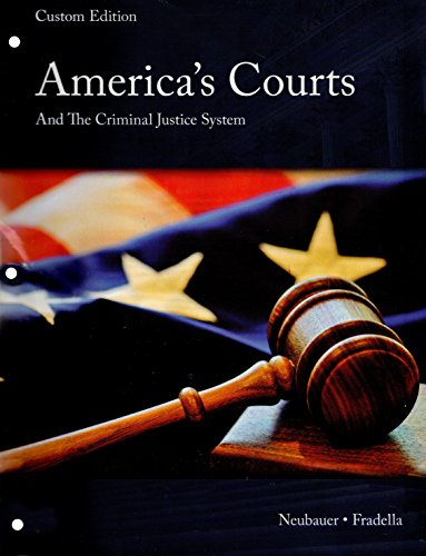 Imagen de archivo de America's Courts and the Criminal Justice System: Custom Edition a la venta por HPB-Red