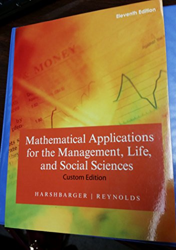 Beispielbild fr Mathematical Applications for management life and social sciences custom edition Collin, 11th Edition zum Verkauf von Orion Tech