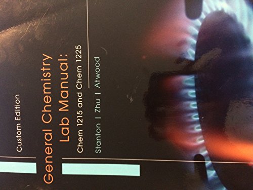 Beispielbild fr General Chemistry Lab Manual: Chem 1215 and Chem 1225 zum Verkauf von Sugarhouse Book Works, LLC