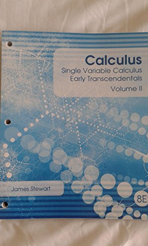 Beispielbild fr Single Variable Calculus Volume 2 8th Edition Looseleaf zum Verkauf von BooksRun