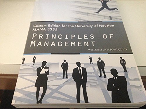 Beispielbild fr 'Custom Principles of Management - University of Houston MGMT8 zum Verkauf von ThriftBooks-Dallas