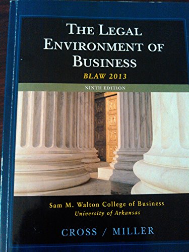 Beispielbild fr The Legal Environment Of Business 9th Edition zum Verkauf von Better World Books