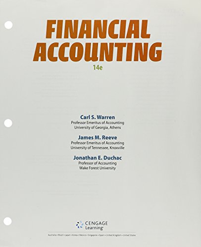 Stock image for Bundle: Financial Accounting, Loose-Leaf Version, 14th + CengageNOWv2, 2 terms (12 months) Printed Access Card for sale by The Book Cellar, LLC