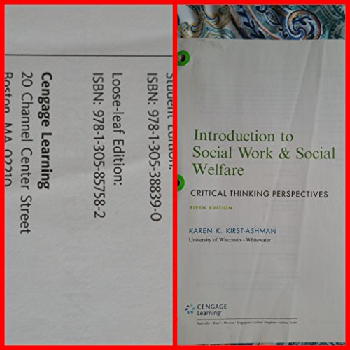 Beispielbild fr Empowerment Series: Introduction to Social Work & Social Welfare: Critical Thinking Perspectives, Loose-leaf Version zum Verkauf von BooksRun