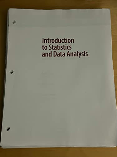 Beispielbild fr Introduction to Statistics and Data Analysis zum Verkauf von HPB-Red