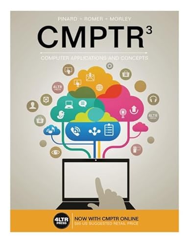 Imagen de archivo de CMPTR (with CMPTR Online, 1 term (6 months) Printed Access Card) (New, Engaging Titles from 4LTR Press) a la venta por SecondSale