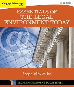 Stock image for Essentials of the Legal Environment Today, Loose-leaf Version (Cengage Advantage Books) for sale by BooksRun