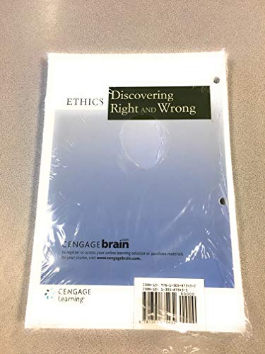 Stock image for Ethics: Discovering Right and Wrong, Loose-leaf Version for sale by HPB-Red
