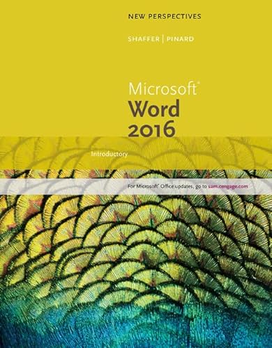 Imagen de archivo de New Perspectives Microsoft Office 365 & Word 2016: Introductory a la venta por A Team Books