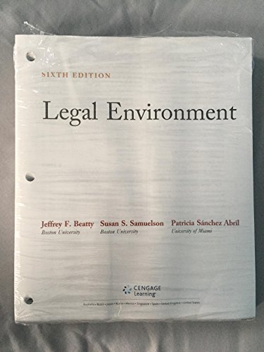 9781305928732: Bundle: Legal Environment, Loose-leaf Version, 6th + LMS Integrated for MindTap Business Law, 1 term (6 months) Printed Access Card