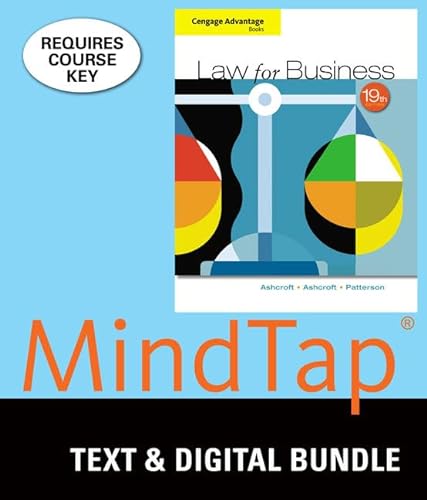 Stock image for Law for Business + Mindtap Business Law, 1 Term 6 Month Printed Access Card for sale by Revaluation Books