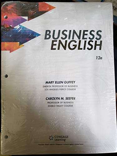 Stock image for Bundle: Business English, Loose-Leaf Version, 12th + MindTap Business Communication, 1 term (6 months) Printed Access Card for sale by Books Unplugged