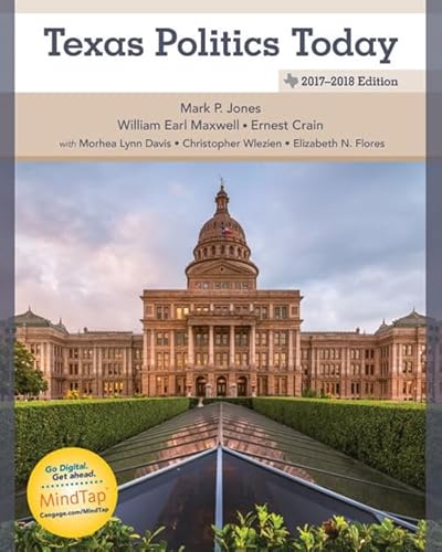 Imagen de archivo de Texas Politics Today 2017-2018 Edition a la venta por BooksRun