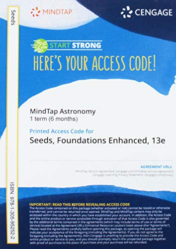 Stock image for MindTap Astronomy, 1 term (6 months) Printed Access Card for Seeds/Backman's Foundations of Astronomy, Enhanced, 13th for sale by HPB-Red