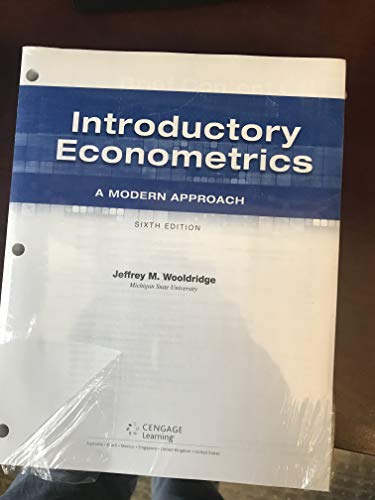 Stock image for Introductory Econometrics: A Modern Approach, 6th E Loose-Leaf Version for sale by a2zbooks