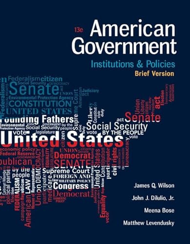 Beispielbild fr American Government: Institutions and Policies, Brief Version zum Verkauf von Book Deals