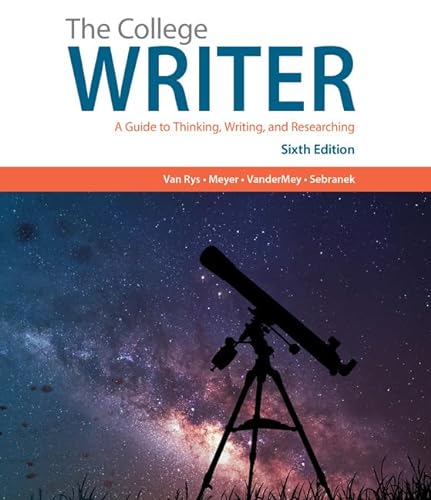 Stock image for The College Writer: A Guide to Thinking, Writing, and Researching (with 2019 APA Updates) for sale by HPB-Red