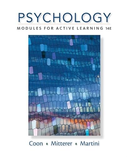 Imagen de archivo de Psychology: Modules for Active Learning a la venta por HPB-Red