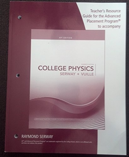 Stock image for COLLEGE PHYSICS RESOURCE GUIDE {AP EDITION} 11e for sale by ThriftBooks-Dallas