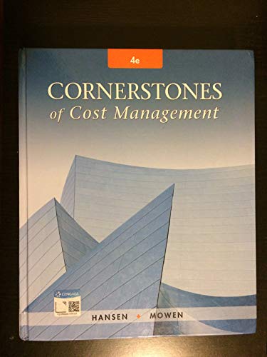 Beispielbild fr Cornerstones of Cost Management (Cornerstones Series) zum Verkauf von Hawking Books