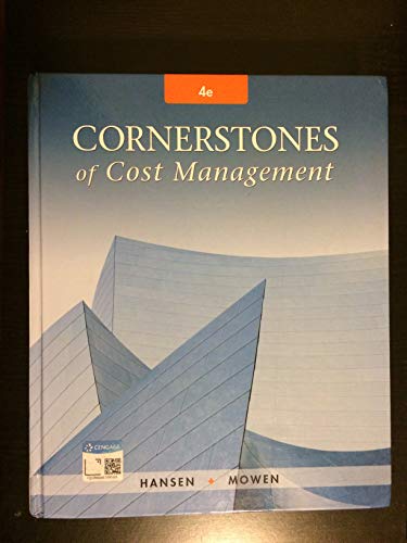 Stock image for Cornerstones of Cost Management (Cornerstones Series) for sale by Books Unplugged