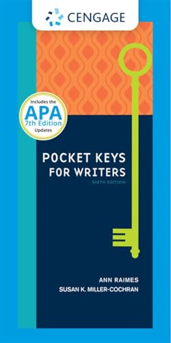 Stock image for Pocket Keys for Writers with APA Updates, Spiral Bound Version for sale by ThriftBooks-Dallas