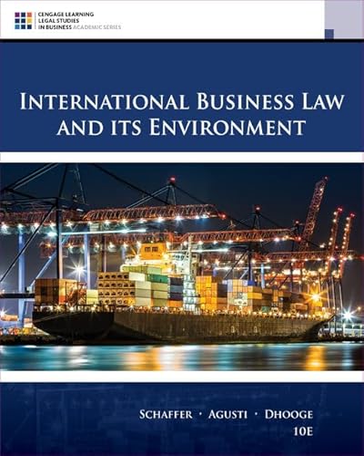 Stock image for International Business Law and Its Environment (MindTap Course List) for sale by BooksRun