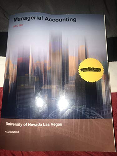 Stock image for Managerial Accounting - UNLV - NO ACCESS CODE for sale by Hawking Books