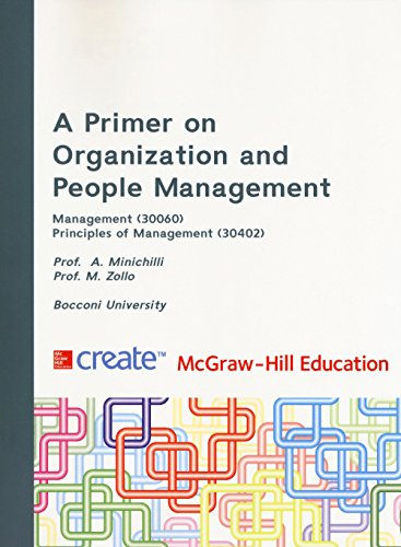 Stock image for A primer on organization and people management. Management. Principles of management for sale by medimops