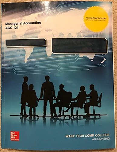 Imagen de archivo de Managerial Accounting with Access code ACC-121 a la venta por Better World Books