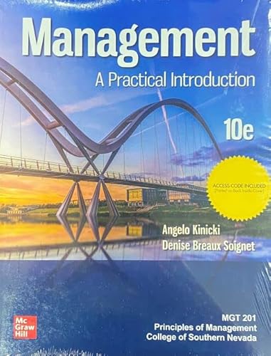 Stock image for Management: A practical introduction (CSN Custom) for sale by A Team Books