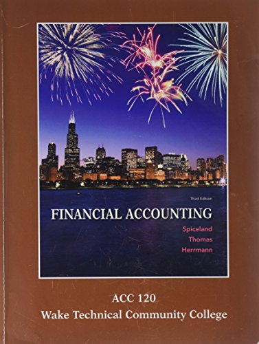 Beispielbild fr ACC 120 Wake Tech Financial Accounting w/Connect+ Access zum Verkauf von ThriftBooks-Dallas