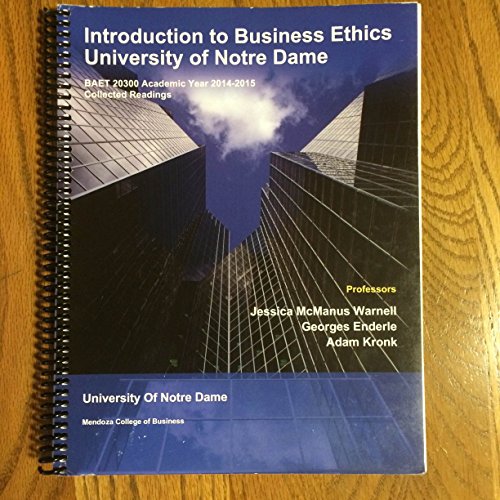 Stock image for Introduction to Business Ethics for sale by Wrigley Books