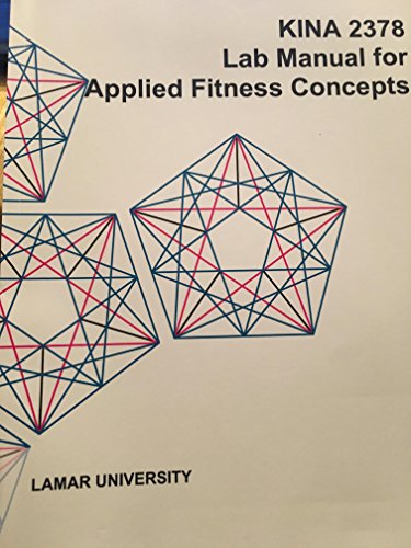 Stock image for Kina 2378 Lab Manual for Applied Fitness Concepts for sale by Better World Books