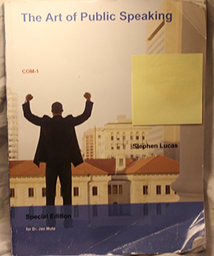 Stock image for The Art of Public Speaking- Special Edition for RCC/Norco College for sale by Better World Books: West