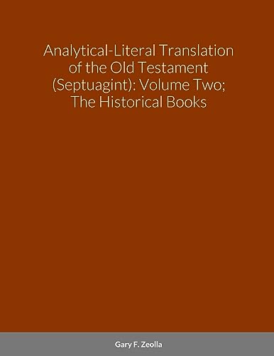 Beispielbild fr Analytical-Literal Translation of the Old Testament (Septuagint) zum Verkauf von PBShop.store US