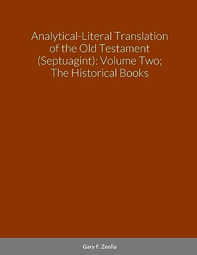 Stock image for Analytical-Literal Translation of the Old Testament (Septuagint) for sale by PBShop.store US