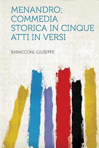 Stock image for Menandro Commedia Storica in Cinque Atti in Versi for sale by PBShop.store US