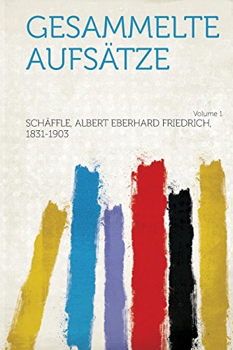 Beispielbild fr Gesammelte Aufsatze Volume 1 zum Verkauf von PBShop.store US