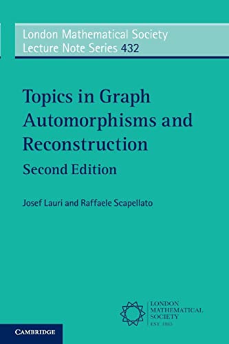 Beispielbild fr Topics in Graph Automorphisms and Reconstruction (London Mathematical Society Lecture Note Series, Series Number 432) zum Verkauf von GF Books, Inc.