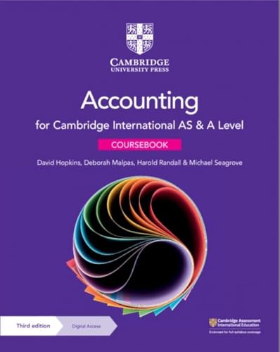 Stock image for Cambridge International AS and A Level Accounting Coursebook for sale by Brit Books