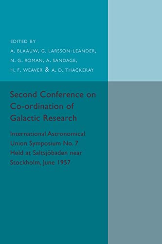 Beispielbild fr Second Conference on Co-ordination of Galactic Research zum Verkauf von Chiron Media