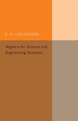 Beispielbild fr Algebra for Science and Engineering Students zum Verkauf von Chiron Media