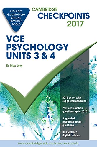 9781316639481: Cambridge Checkpoints VCE Psychology Units 3 and 4 2017 and Quiz Me More