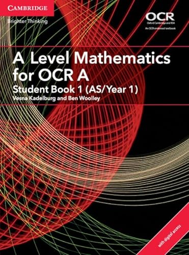 9781316644652: A Level Mathematics for OCR A Student Book 1 (AS/Year 1) with Cambridge Elevate Edition (2 Years)