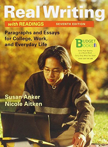9781319003210: Real Writing With Readings: Paragraphs and Essays for College, Work, and Everyday Life